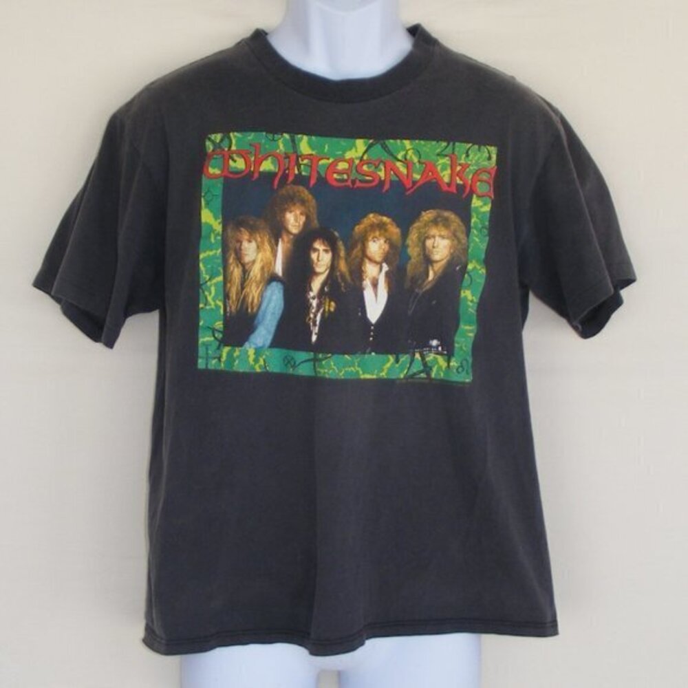 WHITESNAKE Concert Tshirt, L/XL, Band Pic, 1990